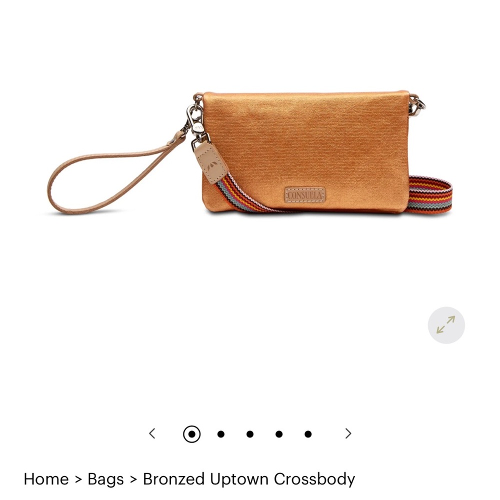Consuela Bronze Textured Crossbody Bag